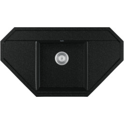 Zlewozmywak granitowy KENDO czarny nakrapiany