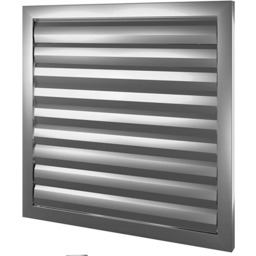 Kratka aluminiowa z żaluzją RKŻ 350 wyrzutnia wym.