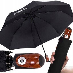 Parasol Składany Automatyczny Czarny 100cm