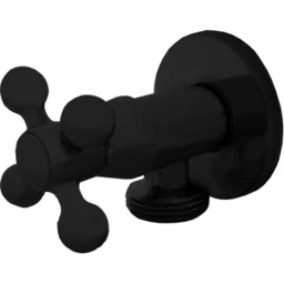 Zawór kątowy 1/2 3/4 czarny RETRO Victorian