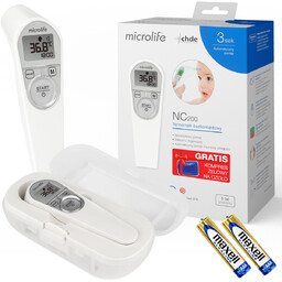 Microlife Termometr medyczny bezdotykowy bezkontaktowy NC200 + Kompres