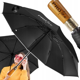Parasol Składany Automatyczny Czarny 120cm