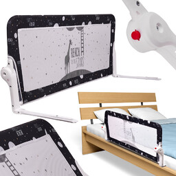 Barierka do łóżka osłona ochronna otwierana 120cm czarna