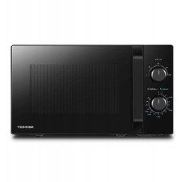 Mikrofalówka Czarna Kuchenka Mikrofalowa Toshiba 20L Czarna Pokrętła