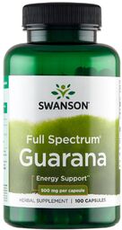 Swanson Full Spectrum Guarana, nasiona guarany, 100 kapsułek