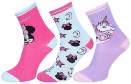 3 x Skarpetki Myszka Minnie, jednorożec DISNEY -