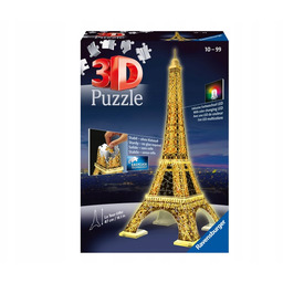 Puzzle 3D Ravensburger Wieża Eiffla nocą (216 elementów)