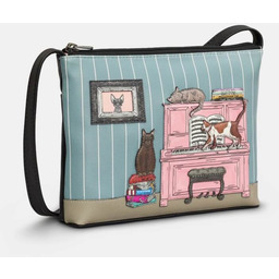 Mała listonoszka damska Koty na Pianinie Yoshi YB214