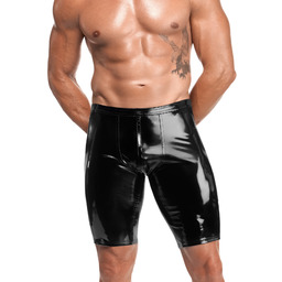 Noir Handmade H094 Voltage PVC Biker Shorts Black