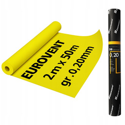 Folia Paroizolacyjna Eurovent Db 0,20MM 2X50M Żółta Folia
