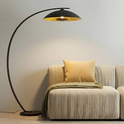 Lampa łukowa - lampa stojąca Emilienne Lindby, czarny,