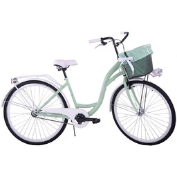 Rower miejski damski damka KOZBIKE 26'' miętowo-biały