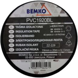Taśma izolacyjna czarna 19x20m 2471