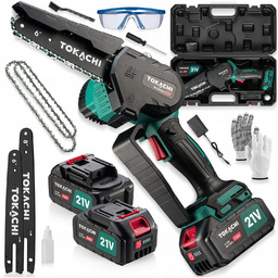 Piła Łańcuchowa Akumulatorowa Mini Pilarka Bezszczotkowa 2xAKU Gałęziówka