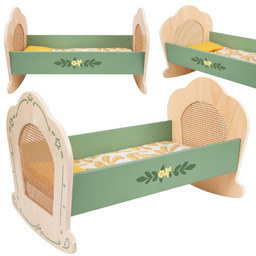 CLASSIC WORLD Drewniana Kołyska Vintage Łóżeczko dla Lalek