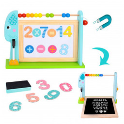 Zabawka Tooky Duża Drewniana Tablica Dwustronna Magnetyczna Kredowa