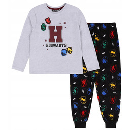 Harry Potter piżama chłopięca szaro-czarna 128 cm
