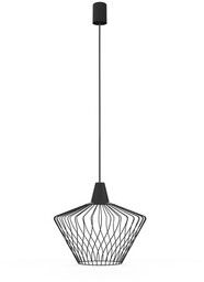 Lampa wisząca druciana zwis nowoczesna WAVE S czarny