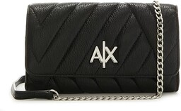 Armani Exchange Women''s Quilted, Front Metal Logo, Chain