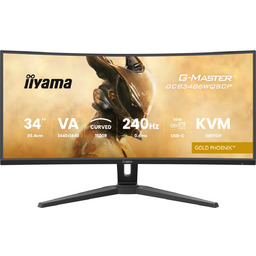 Monitor G-Master 34 cale GCB3486WQSCP-B1,VA,UWQHD,240HZ,0.4ms,1500R,HDR400,500cd,21:9,HDMI (2.1), USB-C dock