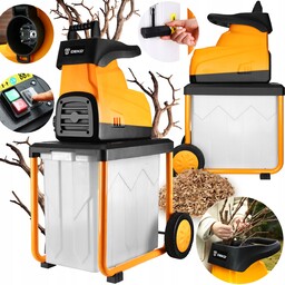 Rozdrabniacz Do Gałęzi Rębak Elektryczny Duży Zbiornik 60L