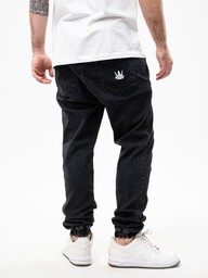 Spodnie Jeansowe Jogger Męskie Ciemne Szare Jigga Wear
