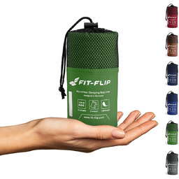 ULTRALEKKI ŚPIWÓR Z MIKROFIBRY 220X90CM ZIELONY