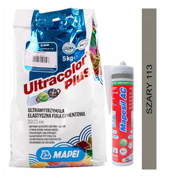 Zestaw Mapei fuga Ultracolor Plus 5kg silikon Mapesil