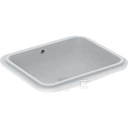 GEBERIT 500.765.01.2 Umywalka podblatowa VariForm, prostokątna: B1=50cm, Otwór