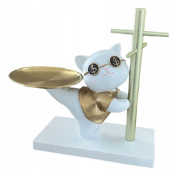 Stojak Na Biżuterię Kot Z Tacką 29x27x15 CM