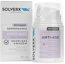 SOLVERX Dermopeel Dermomaska Anti-Age z kompleksem kwasów -