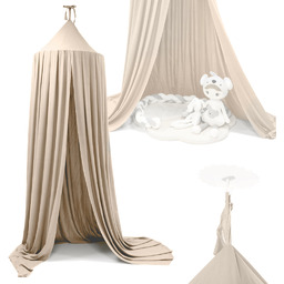 Baldachim kurtyna namiot tipi wiszący beż