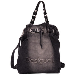 Desigual czarny plecak damski jeansowy 3 komory 3