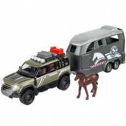 Majorette Land Rover z przyczepą do koni 3776000