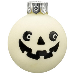 Pakamera Bombka choinkowa: Biała bombka z uśmiechem dyni