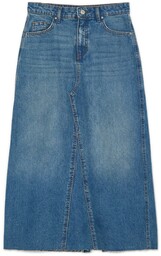 Cropp - Jeansowa spódnica maxi - Niebieski