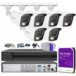 Zestaw Do Monitoringu HiLook 6 Kamer 5MPx Hybrid