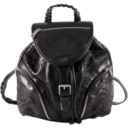 Desigual czarny plecak damski haftowany paisley z 5