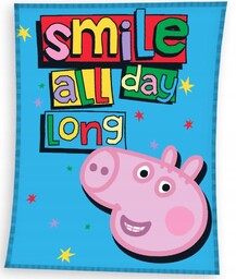 Kocyk Koc Welur Welurowy Puchaty Świnka Peppa Pig