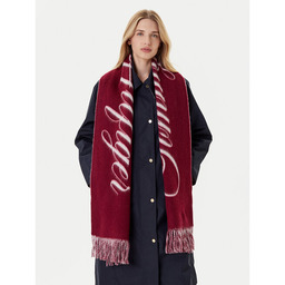 Szalik Tommy Hilfiger Script Logo AW0AW17786 Bordowy