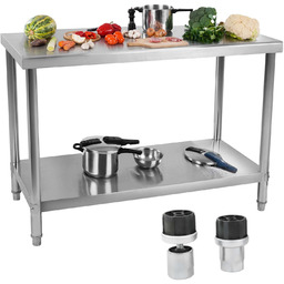 Stół blat roboczy do kuchni centralny z półką