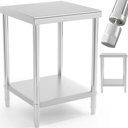 Stół blat roboczy centralny stalowy z półką 60x60cm