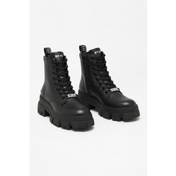STEVE MADDEN CZARNE BOTKI SKÓRZANE NA GRUBEJ PODESZWIE