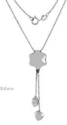 Łańcuszek z zawieszkami z białego złota pr.585. 42