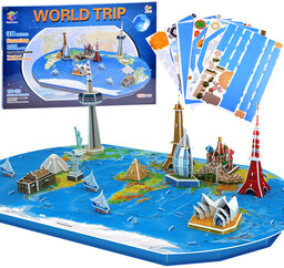 Puzzle 3D Przestrzenne Ziemia mapa świata ZA1581