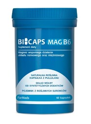 Bicaps Mag B6, Magnez i witamina B6, 60