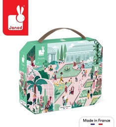 Janod, puzzle, w walizce Ogród botaniczny, 200 el.