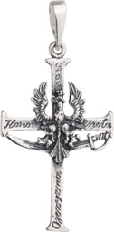 Srebrny Krzyżyk Patriotyczny Oksydowany pr 925