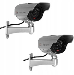 2x atrapa kamery solarna monitoringu zewnętrzne kamer Cctv