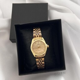 Zegarek damski złoty na bransolecie złota tarcza ze